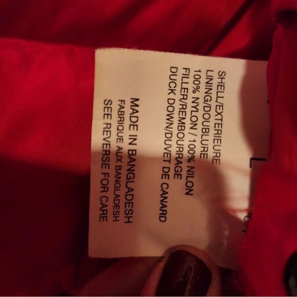 Woolrich red Poppy women's duck down puffer jacket L - Picture 6 of 7